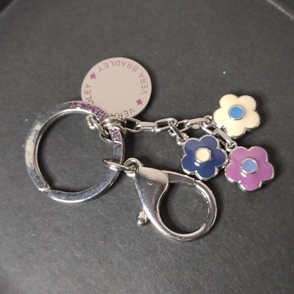 Cute Multicolor Vera Bradley Flower Keychain - Picture 2 of 4